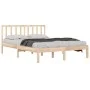 Estructura de cama madera maciza de pino 120x190 cm de vidaXL, Camas y somieres - Ref: Foro24-3105041, Precio: 110,97 €, Desc...