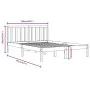 Estructura de cama madera maciza de pino 120x190 cm de vidaXL, Camas y somieres - Ref: Foro24-3105041, Precio: 110,97 €, Desc...