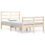 Solid pine wood bed frame 120x200 cm by vidaXL, Beds and slatted bases - Ref: Foro24-3105001, Price: 105,63 €, Discount: %