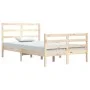 Solid pine wood bed frame 120x200 cm by vidaXL, Beds and slatted bases - Ref: Foro24-3105001, Price: 105,63 €, Discount: %