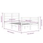 Estructura de cama madera maciza de pino 120x200 cm