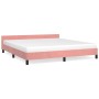 Estructura de cama con cabecero de terciopelo rosa 180x200 cm de vidaXL, Camas y somieres - Ref: Foro24-347590, Precio: 116,37 €