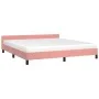 Estructura de cama con cabecero de terciopelo rosa 180x200 cm de vidaXL, Camas y somieres - Ref: Foro24-347590, Precio: 110,8...