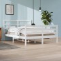 Estructura de cama de madera maciza de pino blanca 160x200 cm de vidaXL, Camas y somieres - Ref: Foro24-3105017, Precio: 135,...