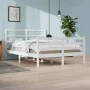 Estructura de cama de madera maciza de pino blanca 160x200 cm de vidaXL, Camas y somieres - Ref: Foro24-3105017, Precio: 133,...