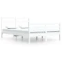 Estructura de cama de madera maciza de pino blanca 160x200 cm de vidaXL, Camas y somieres - Ref: Foro24-3105017, Precio: 133,...