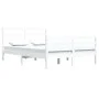 Estructura de cama de madera maciza de pino blanca 160x200 cm de vidaXL, Camas y somieres - Ref: Foro24-3105017, Precio: 133,...