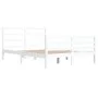 Estructura de cama de madera maciza de pino blanca 160x200 cm de vidaXL, Camas y somieres - Ref: Foro24-3105017, Precio: 133,...