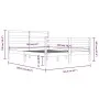 Estructura de cama de madera maciza de pino blanca 160x200 cm de vidaXL, Camas y somieres - Ref: Foro24-3105017, Precio: 133,...