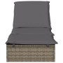 Liege 1 Stück mit grauem synthetischem Rattankissen 201x55x62 cm von vidaXL, Liegen - Ref: Foro24-319631, Preis: 145,88 €, Ra...