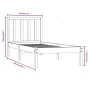 Estructura de cama madera maciza de pino 90x200 cm de vidaXL, Camas y somieres - Ref: Foro24-3105056, Precio: 80,50 €, Descue...