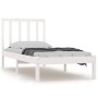 Solid white pine wood bed frame 90x190 cm by vidaXL, Beds and slatted bases - Ref: Foro24-3105102, Price: 101,41 €, Discount: %
