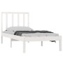 Estructura de cama madera maciza de pino blanco 90x190 cm de vidaXL, Camas y somieres - Ref: Foro24-3105102, Precio: 101,35 €...