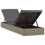 Liege 1 Stück mit grauem synthetischem Rattankissen 201x55x62 cm von vidaXL, Liegen - Ref: Foro24-319631, Preis: 145,88 €, Ra...