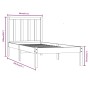 Massiver Bettrahmen aus weißem Kiefernholz, 90 x 190 cm von vidaXL, Betten und Lattenroste - Ref: Foro24-3105102, Preis: 101,...