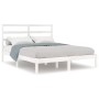 White solid pine wood bed frame 140x200 cm by vidaXL, Beds and slatted bases - Ref: Foro24-3104934, Price: 114,84 €, Discount: %
