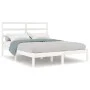 White solid pine wood bed frame 140x200 cm by vidaXL, Beds and slatted bases - Ref: Foro24-3104934, Price: 113,34 €, Discount: %