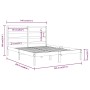 White solid pine wood bed frame 140x200 cm by vidaXL, Beds and slatted bases - Ref: Foro24-3104934, Price: 114,84 €, Discount: %