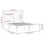 White solid pine wood bed frame 140x200 cm by vidaXL, Beds and slatted bases - Ref: Foro24-3104934, Price: 113,34 €, Discount: %