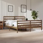 Honey brown solid pine wood bed frame 200x200 cm by vidaXL, Beds and slatted bases - Ref: Foro24-3105029, Price: 163,83 €, Di...