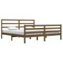 Honey brown solid pine wood bed frame 200x200 cm by vidaXL, Beds and slatted bases - Ref: Foro24-3105029, Price: 163,83 €, Di...