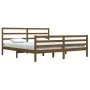 Honey brown solid pine wood bed frame 200x200 cm by vidaXL, Beds and slatted bases - Ref: Foro24-3105029, Price: 161,67 €, Di...