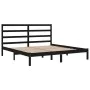 Estructura de cama de madera maciza de pino negra 200x200 cm de vidaXL, Camas y somieres - Ref: Foro24-3104957, Precio: 149,7...
