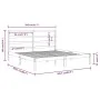 Estructura de cama de madera maciza de pino negra 200x200 cm de vidaXL, Camas y somieres - Ref: Foro24-3104957, Precio: 149,7...
