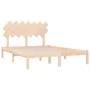 Small double bed frame solid wood 135x190 cm by vidaXL, Beds and slatted bases - Ref: Foro24-3104843, Price: 130,70 €, Discou...