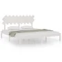 Estructura cama de madera maciza blanca super king 180x200 cm de vidaXL, Camas y somieres - Ref: Foro24-3104884, Precio: 140,...