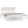 Super king white solid wood bed frame 180x200 cm by vidaXL, Beds and slatted bases - Ref: Foro24-3104884, Price: 146,40 €, Di...