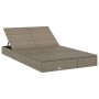 Double sun lounger made of synthetic rattan with grey cushions by vidaXL, Loungers - Ref: Foro24-319646, Price: 276,75 €, Dis...