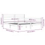 Solid gray pine wood bed frame 200x200 cm by vidaXL, Beds and slatted bases - Ref: Foro24-3105028, Price: 166,58 €, Discount: %