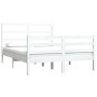 Weißer Bettrahmen aus massivem Kiefernholz, 140 x 190 cm von vidaXL, Betten und Lattenroste - Ref: Foro24-3104987, Preis: 122...