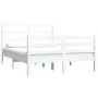 White solid pine wood bed frame 140x190 cm by vidaXL, Beds and slatted bases - Ref: Foro24-3104987, Price: 121,41 €, Discount: %