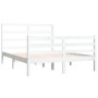 Weißer Bettrahmen aus massivem Kiefernholz, 140 x 190 cm von vidaXL, Betten und Lattenroste - Ref: Foro24-3104987, Preis: 122...