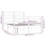 Estructura de cama de madera de pino maciza blanca 140x190 cm de vidaXL, Camas y somieres - Ref: Foro24-3104987, Precio: 121,...