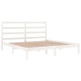 Massives Bettgestell aus weißem Kiefernholz, 200 x 200 cm von vidaXL, Betten und Lattenroste - Ref: Foro24-3104954, Preis: 13...