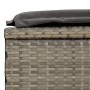 Double sun lounger made of synthetic rattan with grey cushions by vidaXL, Loungers - Ref: Foro24-319646, Price: 276,75 €, Dis...