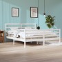 Estructura de cama madera maciza de pino blanco 200x200 cm de vidaXL, Camas y somieres - Ref: Foro24-3105027, Precio: 147,05 ...