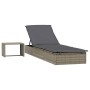 Liegestuhl 1 Stück mit kleinem Rattan-Tisch in Grau von vidaXL, Liegen - Ref: Foro24-319633, Preis: 161,45 €, Rabatt: %