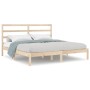 Estructura de cama de madera maciza de pino 200x200 cm de vidaXL, Camas y somieres - Ref: Foro24-3104953, Precio: 120,31 €, D...