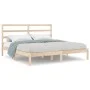 Solid pine wood bed frame 200x200 cm by vidaXL, Beds and slatted bases - Ref: Foro24-3104953, Price: 118,89 €, Discount: %