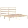 Solid pine wood bed frame 200x200 cm by vidaXL, Beds and slatted bases - Ref: Foro24-3104953, Price: 118,89 €, Discount: %