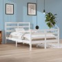 Solid white pine wood bed frame 120x200 cm by vidaXL, Beds and slatted bases - Ref: Foro24-3105002, Price: 118,18 €, Discount: %