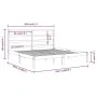 Estructura de cama de madera maciza de pino gris 200x200 cm de vidaXL, Camas y somieres - Ref: Foro24-3104955, Precio: 151,67...
