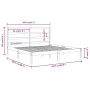 Solid gray pine wood bed frame 200x200 cm by vidaXL, Beds and slatted bases - Ref: Foro24-3104955, Price: 153,63 €, Discount: %