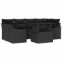 Conjunto de sofá de jardín 7 pcs Negro 100 x 55 x 73 cm