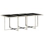 Set comedor de jardín 9 pzas cojines ratán sintético gris claro