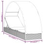 Sun lounger with round black synthetic rattan canopy 211x57x140 cm by vidaXL, Loungers - Ref: Foro24-319644, Price: 178,04 €,...